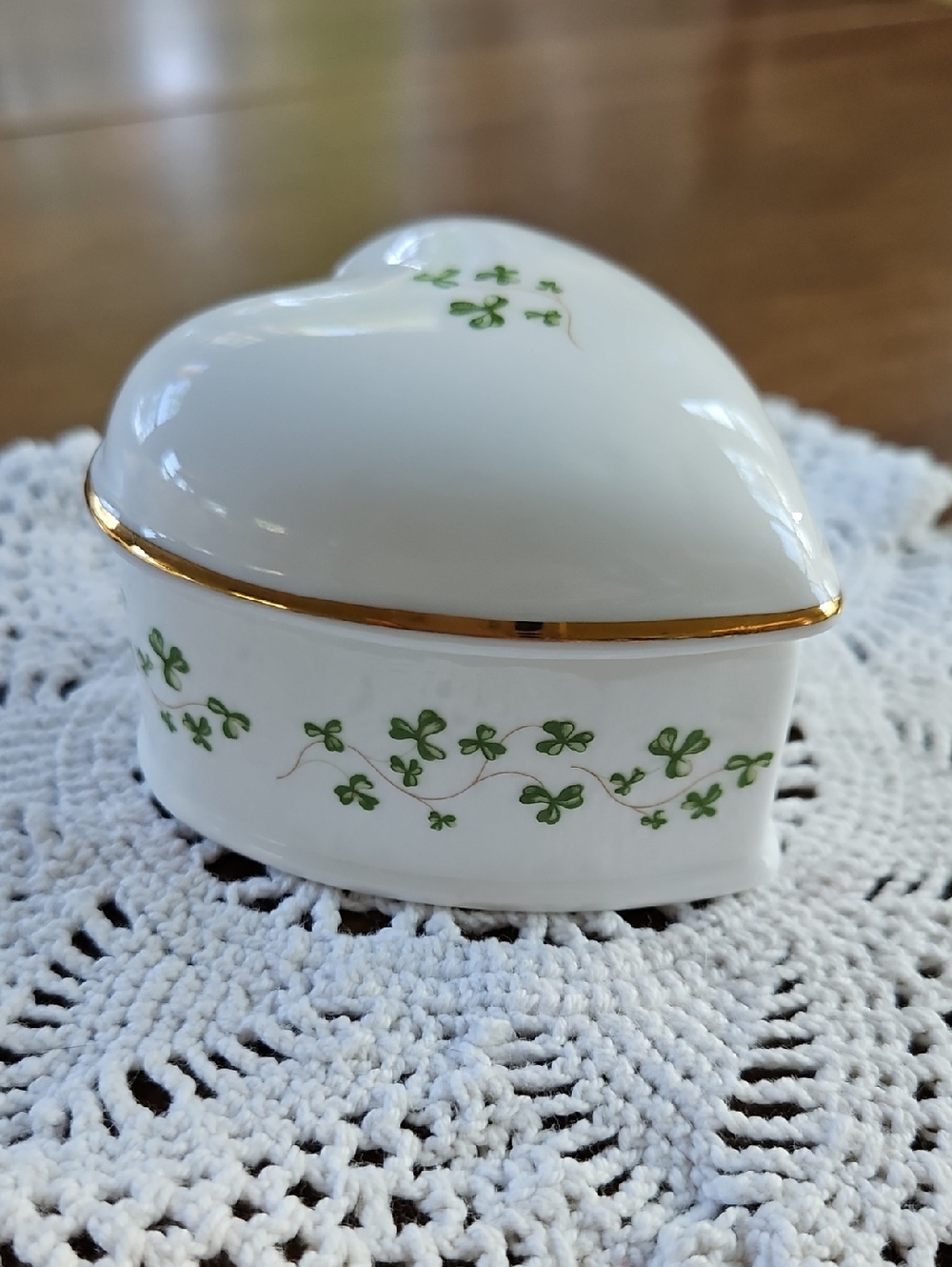 Royal Tara Bone China Heart Shaped Trinket Box